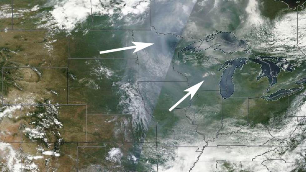 2015 Fires in Canada (modis smoke) - Obadiah's Wildfire Fighters