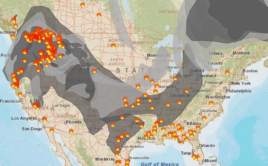 Air Quality/Smoke Nationwide - Obadiah's Wildfire Fighters